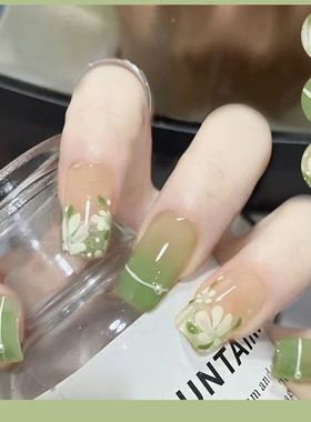 Fake Nail Stickers Wearing Nails Nail Art Day Camellia Nails