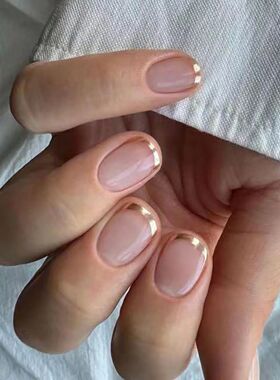 Ins Simple Pink False Nails Wearable Artificial Nail Tips Sw