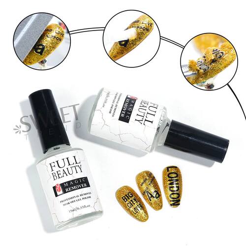 15ml Magic Burst Remover Nails Gel Polish Semi Permanent Deg - 图3
