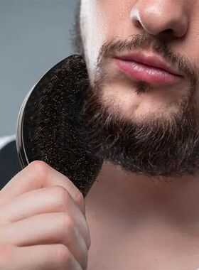 Bristle Men Wave Hairbrush Soft Boar Bristles Handle Hair Br