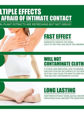 1/3/5pcs Natural Extract Plant Underarm Deodorant Cream Summ