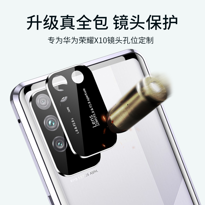 荣耀x10手机壳max镜头全包华为荣耀x10max保护套双面玻璃透明磨砂防摔男女新网红抖音明星创意 - 图3