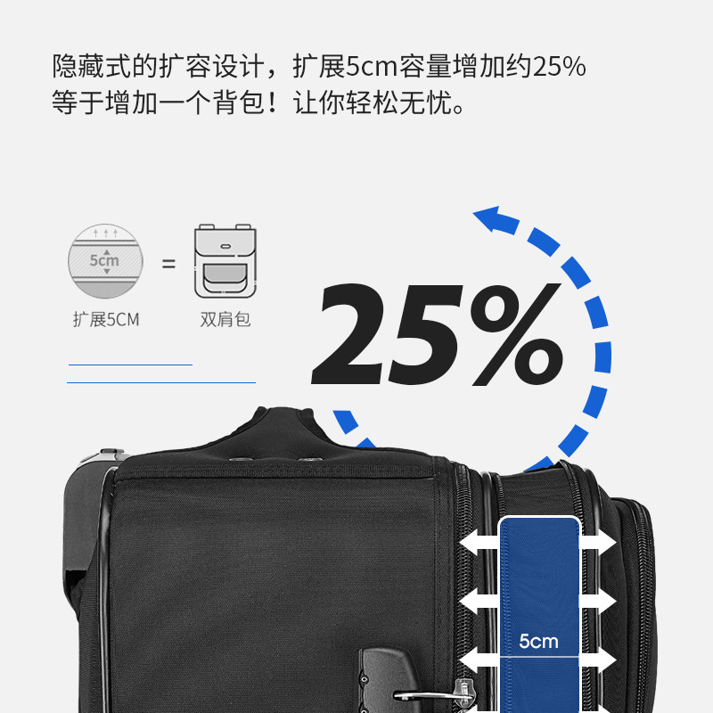 牛津布女密码学生万向轮20寸拉杆箱 卡帝乐鳄鱼泽启旅行箱