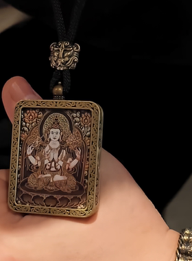 西藏唐卡吊坠非手绘十二生肖八大守护神景区佛系纪念品厂家