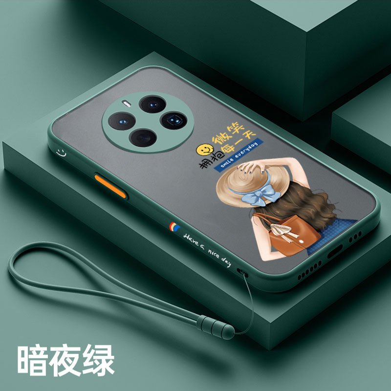 适用华为mate60手机壳女款mate70pro网红硅胶壳Mate50新款磨纱60pro半透明防摔壳mate40个性创意20潮牌保护壳