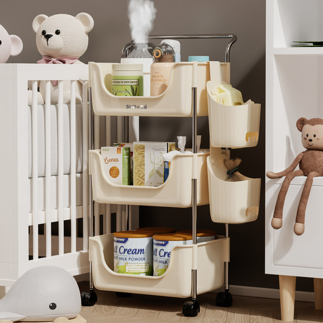 Simple butter style kitchen storage cart bedroom bathroom living room storage snack storage rack