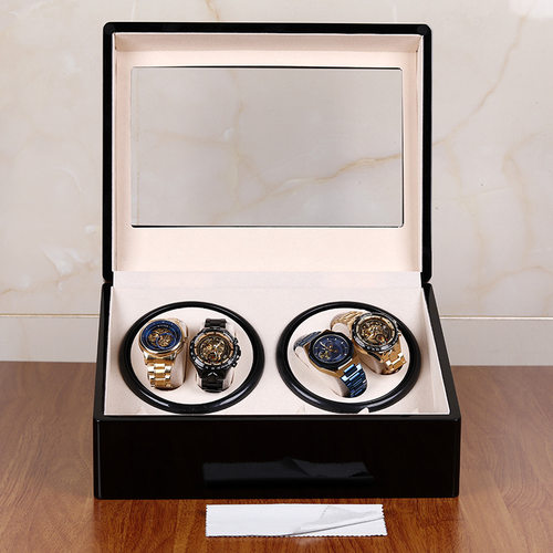 烤油漆4+6摇表器机械表家用自动上链摇摆器收纳展示手表盒转表器 - 图3