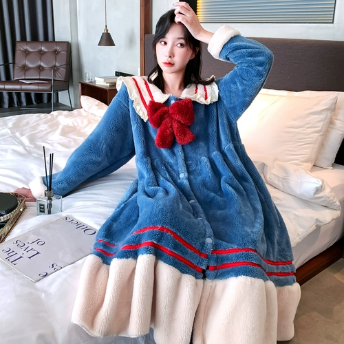 Утепленная фланелевая милая пижама для влюбленных, милый мультяшный коралловый бархатный удерживающий тепло комплект