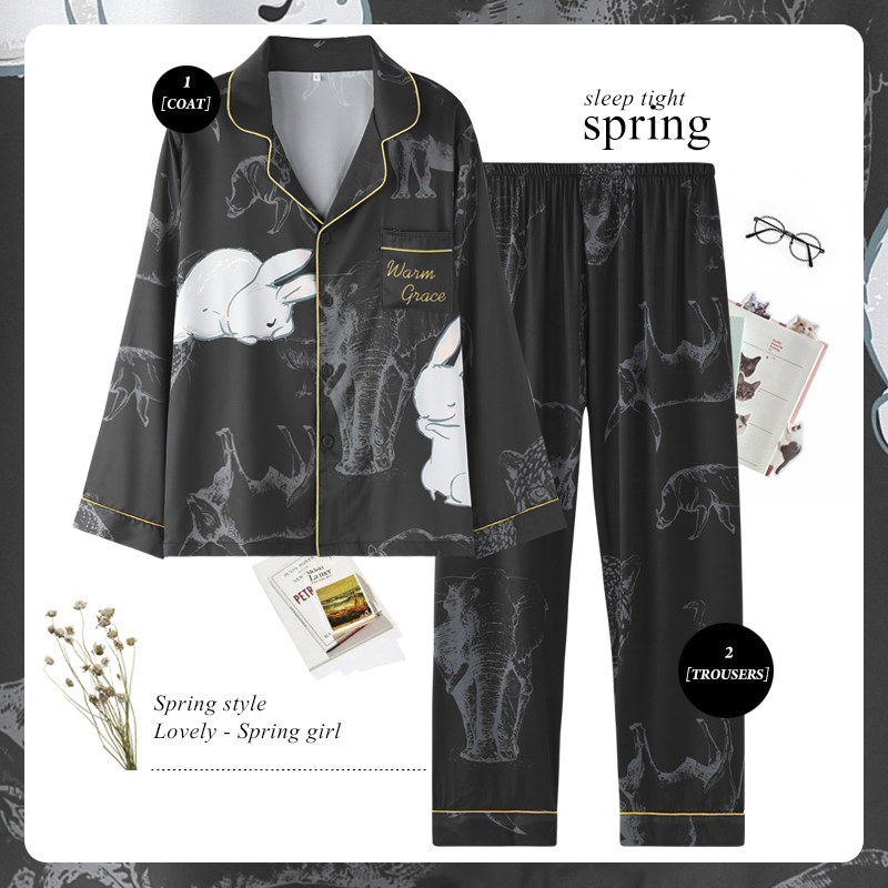 乐姿梦情侣春秋季冰丝2023年睡衣 乐姿梦睡衣/家居服套装