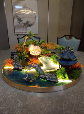 酒店饭店餐桌仿真花灯光雾化