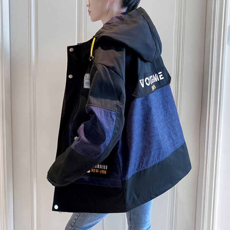 工装牛仔2020年春秋季新款潮短外套 法韩妮短外套