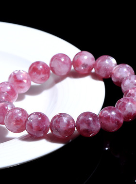 久雅水晶  天然粉紫祖母晶圆珠手链 紫色祖母晶散珠手串 厂家直销