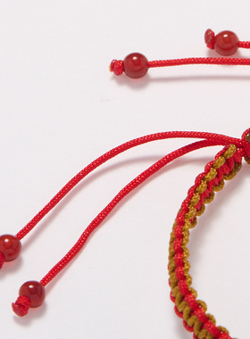 马年好运红玛瑙红手绳红绳编织绳手链本命年平安串珠手串手饰批发