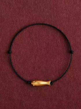 上岸锦鲤手链女年年有余好运珠小金鱼轻奢百搭手绳送女友闺蜜礼物