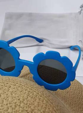 花朵Sons+Dm墨中童尺寸幼儿园7岁女中小童防紫外线强轻偏光太阳镜