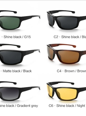 欧美运动镜TR90男偏光太阳镜骑行墨镜男款钓鱼眼镜超轻跑步爬山