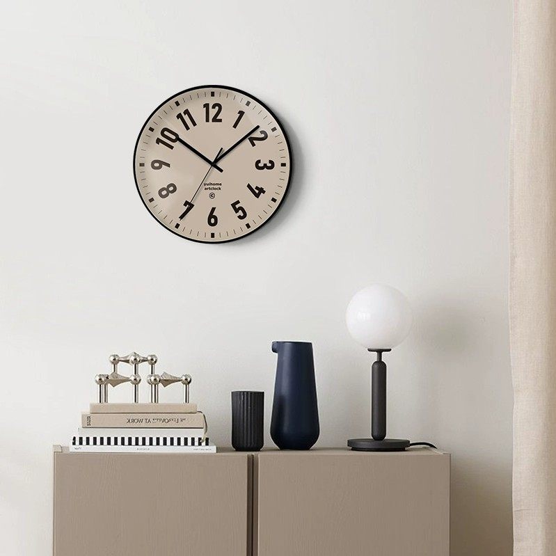 多彩艺术挂钟现代简约家用钟饰客厅餐厅轻奢时尚扫秒静音极简钟,淘宝优惠券,粉丝福利购,淘宝优惠卷