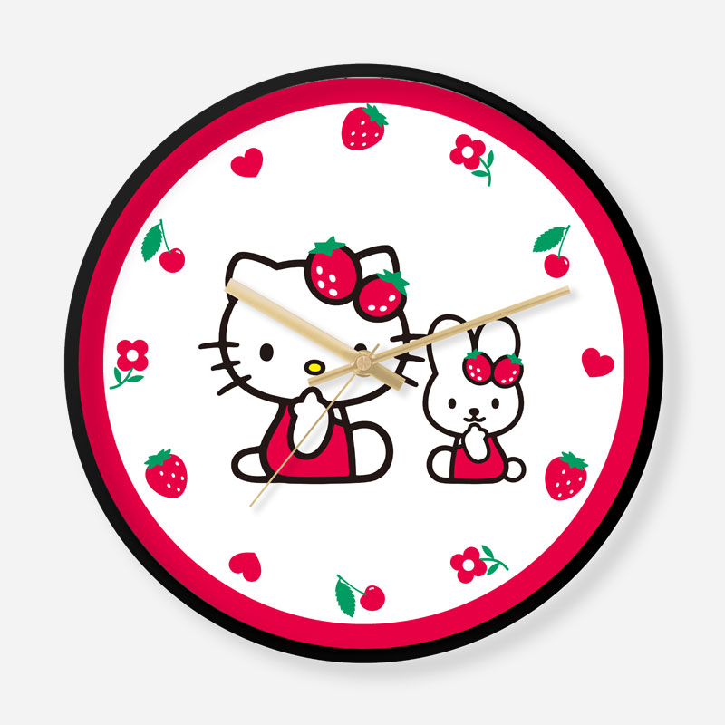 凯蒂猫helloKitty挂钟可爱卡通静音走时家居钟表女少女心卧室时钟 - 图1