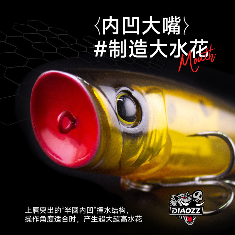 钓之猪路亚饵闪光波爬浮水远投水面系之字狗翘嘴鱤鱼鲈鱼黑鱼假饵,淘宝优惠券,粉丝福利购,淘宝优惠卷