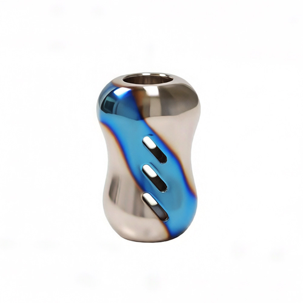 Fishing pig Luya modified grip pill water drop wheel spinning wheel single rocker metal solid wood fishing grip modification accessories