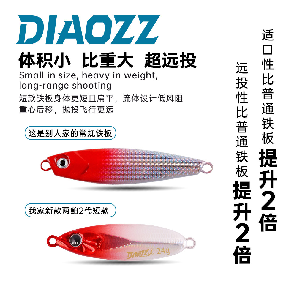 钓之猪路亚饵两鲌铁板2代短款远投飘落特氟龙钓鱤鱼翘嘴鲈鱼假饵,淘宝优惠券,粉丝福利购,淘宝优惠卷