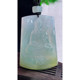 Burmese natural A grade jade and jade, Laokeng ice type yellow jade, Mahasthamaprapta Bodhisattva brand pendant
