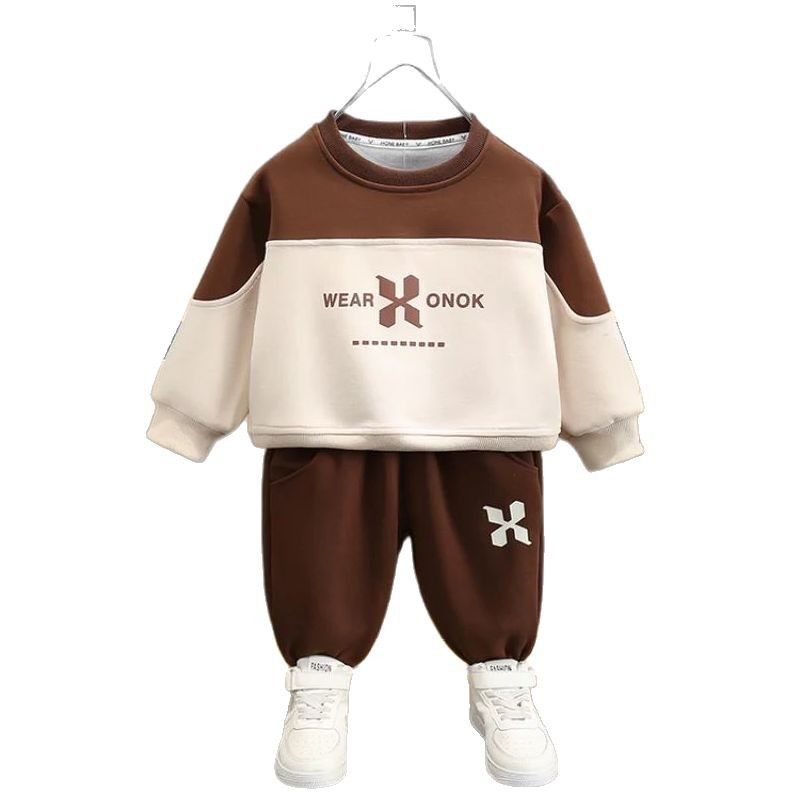 男童卫衣套装春秋款2025新款小童童装帅气洋气时髦潮儿童两件套,淘宝优惠券,粉丝福利购,淘宝优惠卷