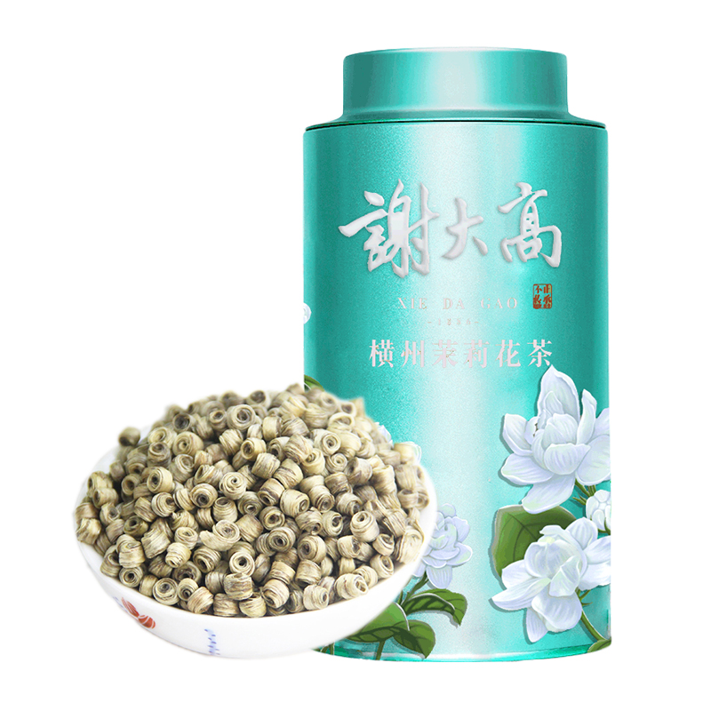 女儿环特级茉莉花茶浓香型 七窨茉莉玉环贵妃环茶叶罐装100g