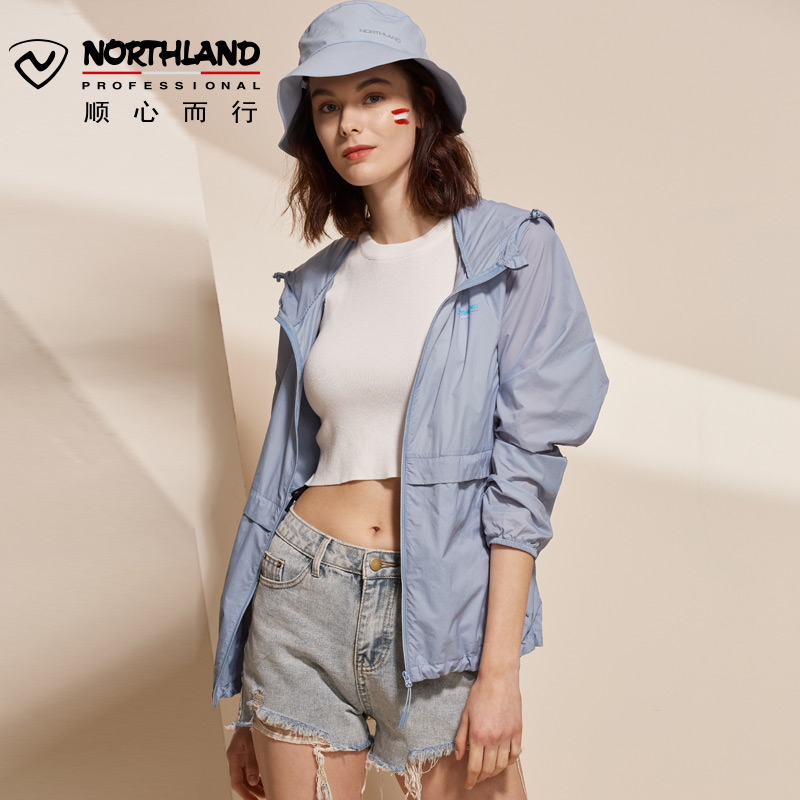 诺诗兰夏户外防晒服透气轻薄钓鱼皮肤衣女户外运动风衣 NORTHLAND 诺诗兰夏户外防晒服透气轻薄钓鱼皮肤衣女户外运动风衣 NORTHLAND