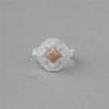 Fanling niche design princess lace S925 silver ring