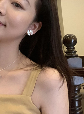 梵灵925银新中式天然珍珠女耳钉
