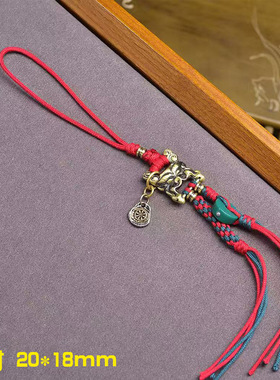 藏传老天铁九宫八卦十二生肖吊牌钥匙扣铜雪狮经书扣挂坠饰品