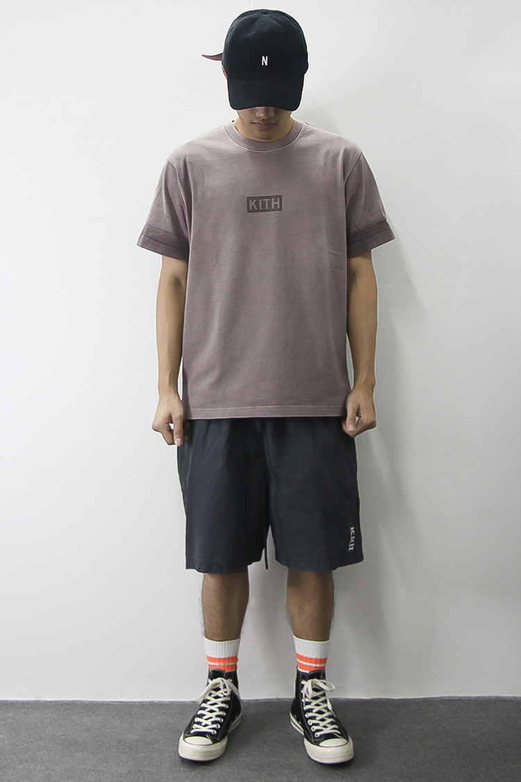 defans 24ss KITH KSUBI Tate联名BOX LOGO重水洗做旧男女短袖T恤 - 图2