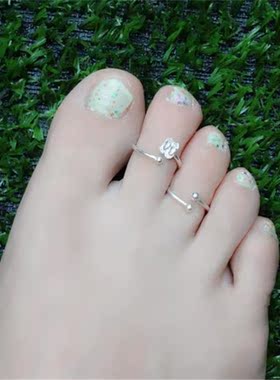 包邮999纯银脚趾戒指女99足银