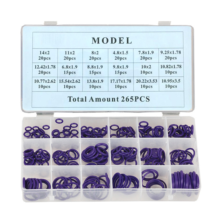 O型圈密封圈套装加氟胶密封圈汽车空调通用型硅橡胶胶硅胶圈丁晴-图2