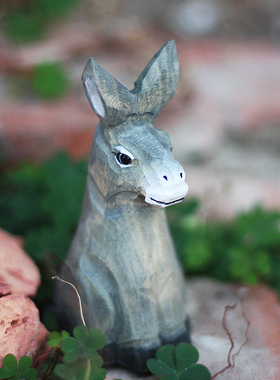 动物桌面摆件DIY实木纯手工北欧