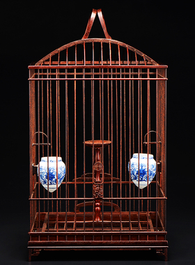 印度紫檀鸟笼子相思方形工艺品