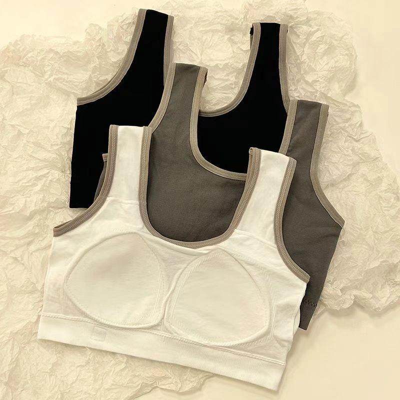 纯棉少女发育内衣女固定杯初高中学生运动背心吸汗透气无钢圈文胸,淘宝优惠券,粉丝福利购,淘宝优惠卷