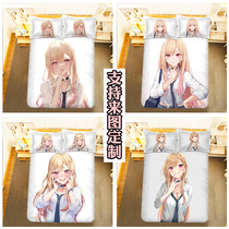 Set to do the cartoon Hei Dookawa Dream bed sheet Quilt Cover Four Pieces Of Student Dormitory more Clothing People fall in love around the river
