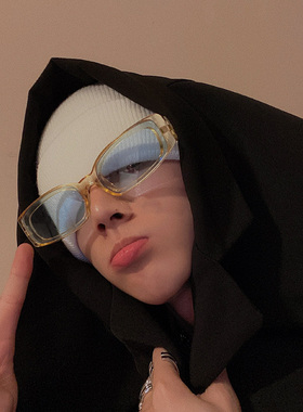 港风长方形太阳眼镜女蹦迪欧美