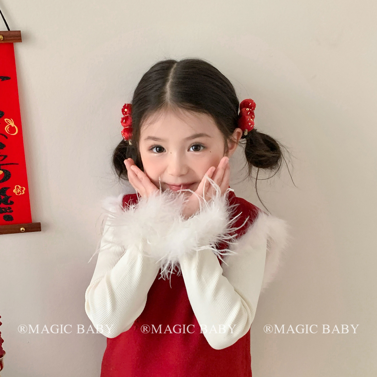 新年可爱喜庆糖葫芦发夹丝绒红色发箍过年头饰夹子儿童发圈发饰,淘宝优惠券,粉丝福利购,淘宝优惠卷