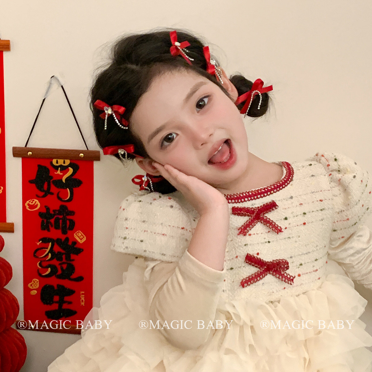 浪漫甜心 粉色超仙小号水钻蝴蝶结发夹女童头饰公主儿童洋气夹子,淘宝优惠券,粉丝福利购,淘宝优惠卷