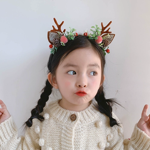 Рождественский аксессуар для волос, ободок, детские шпильки для волос, милый декор