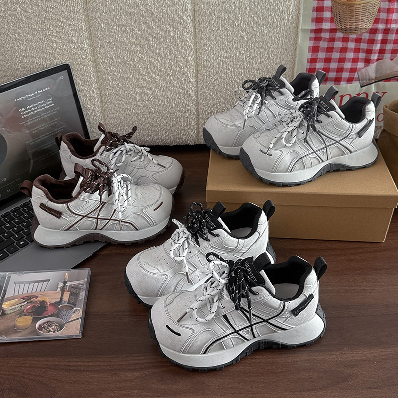 小蛮腰加绒棉鞋复古磨砂厚底百搭德训鞋女2025秋冬休闲运动阿甘鞋,淘宝优惠券,粉丝福利购,淘宝优惠卷