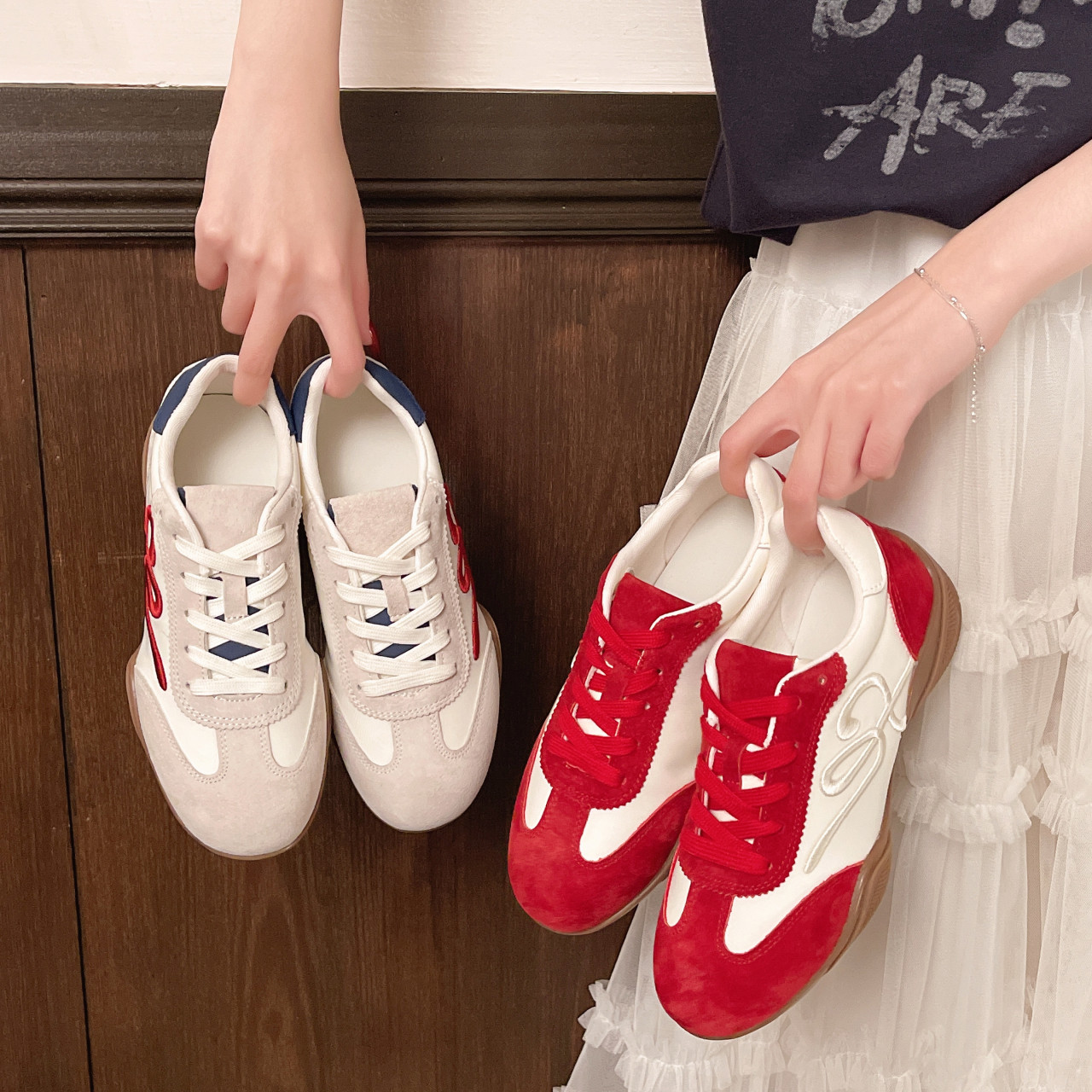 厚底德训鞋女2026年春季新款阿甘鞋复古轻便百搭显脚小休闲运动鞋,淘宝优惠券,粉丝福利购,淘宝优惠卷