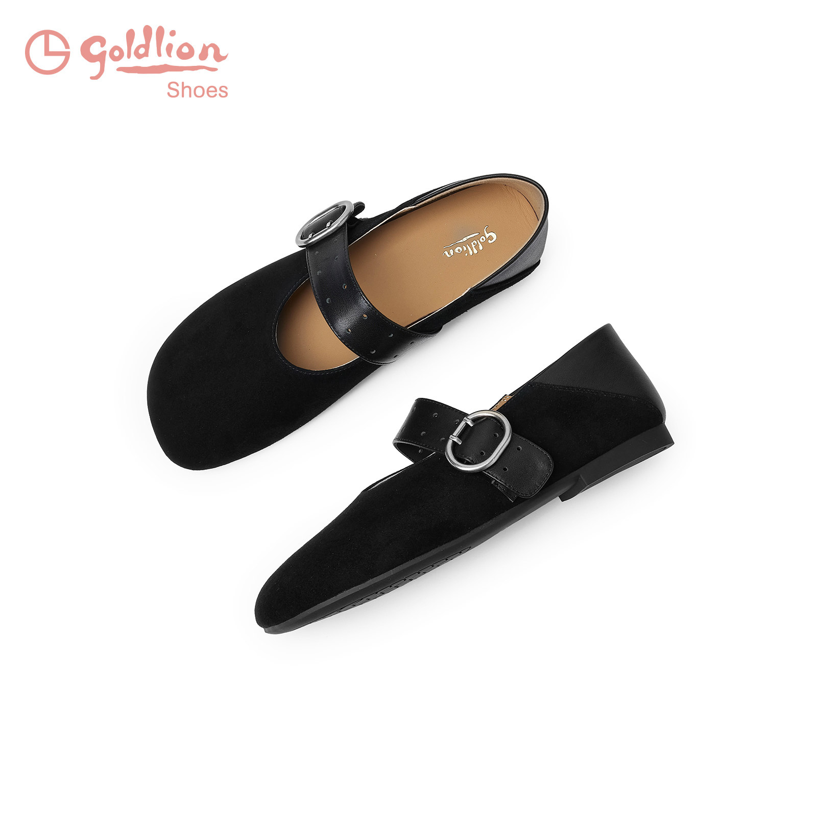 金利来平底玛丽珍鞋女2025夏季季新款女鞋百搭黑色芒果头软底单鞋,淘宝优惠券,粉丝福利购,淘宝优惠卷