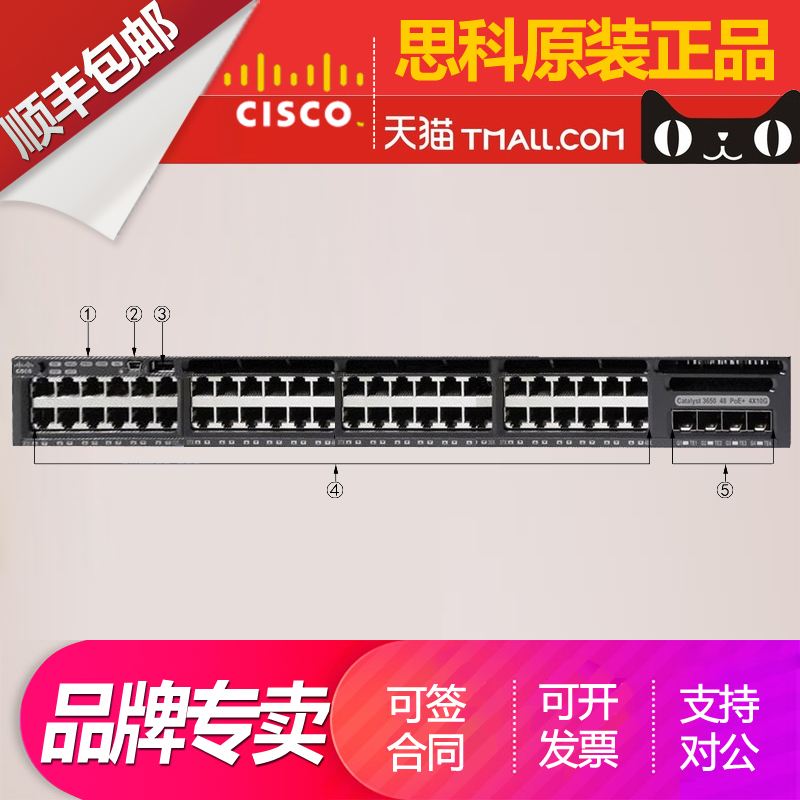 思科WS-C3650-24TS/48TS/24PS/48PS/24TD/48TD/24PD/48PD/24FQ/48FD/TQ-L/S/E/三层可堆叠千兆万兆交换机-图2