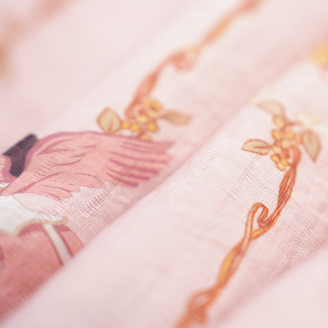 JUNGLE ME Carousel Retro Print High Waist Hem Skirt Summer A-Line Jacquard Breathable Princess Skirt