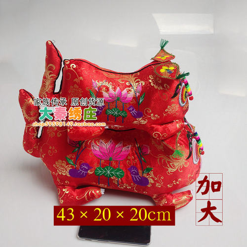 纯手工绣花布老虎抱枕婴儿童满月百天周岁庆生抓周礼物民间工艺品 - 图2