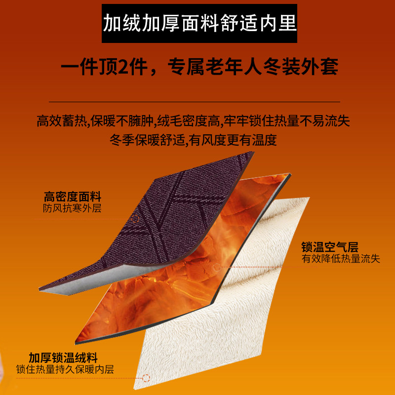 中老年人女装妈妈加绒水貂绒大衣 魔曲中老年女装